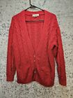 Vtg Carriage Court Sweater, Cardigan, Red. Size S