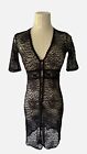 Vintage Rare Betsey Johnson Dress Black Crochet Dress Size S