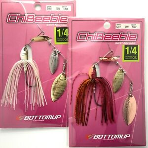 BottomUp ChiBeeble 1/4 oz Double Willow DW Spinnerbait (Choose Colors)