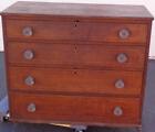 Antique Solid Wood Dresser - VERY OLD - NEEDS TLC - BEAUTIFUL GLASS KNOBS