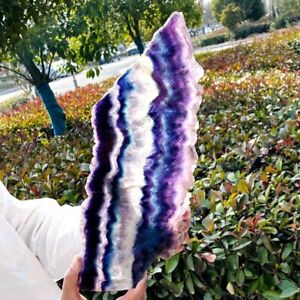 New Listing4.05LB Natural color fluorite slice quartz crystal mineral specimen