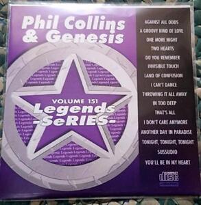 LEGENDS KARAOKE CDG PHIL COLLINS & GENESIS #151 POP OLDIES 16 SONGS CD+G