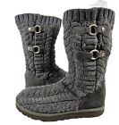 Ugg Australia Boots Size 10 Cable Knit Gray EUC Slippers