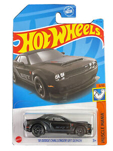 Hot Wheels 2023 HW Muscle Mania 6/10 Black '18 Dodge Challenger SRT Demon VHTF!