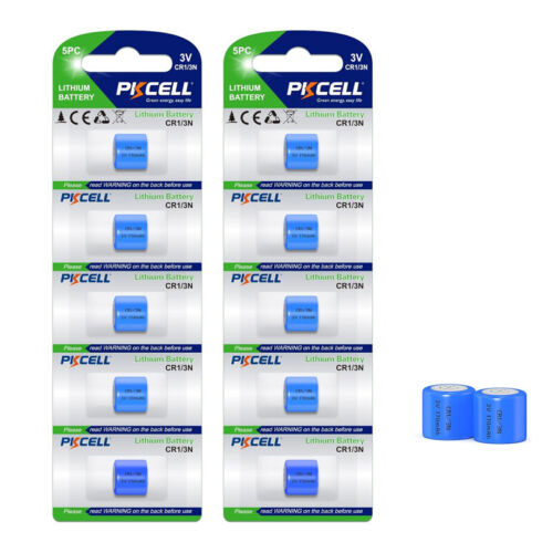 10 PCS PKCELL CR1/3N DL1/3N 2L76 Photo Lithium 3V Batteries US Seller