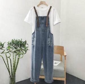 New Womens Denim Overalls Bib Pants Jeans Jumpsuits Rompers Dungarees Trousers