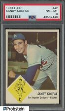 1963 Fleer #42 Sandy Koufax Dodgers PSA 8 Well Centered