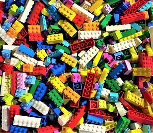 🔥50 LEGO Basic Bricks sizes 2x2 2x3 2x4 2x6 - bulk lot mix of colors large