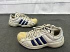 Vintage 2002 Adidas Superstar White Blue Sneakers Shoes Men 7.5 Fast Shipping