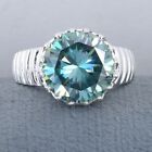 8.30 Certified Earth Mined Blue Diamond 925 Silver Unisex Ring -Video