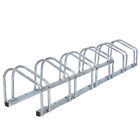 Adjustable Bicycle Rack Floor Stand 6 Bikes Storage Garage Parking in Silver