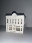 N - Scale Bank / Financial Building White Detailed Model 1:160 Scale Two Story