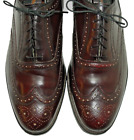 Sz 11 EEE FLORSHEIM Men's Dress Shoes Wingtip Balmoral Oxford Burgundy Leather