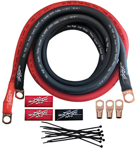 Sky High Car Audio E-Series 4 Gauge Big 3 RED/BLACK Electrical Wiring Kit