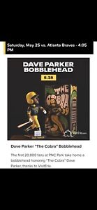 Pittsburgh Pirates Dave Parker Bobblehead 2024 SGA 5-25-24 “The Cobra” New