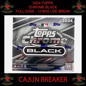 New ListingMINNESOTA TWINS *12 BOX CASE BREAK* 2024 TOPPS CHROME BLACK BASEBALL (E)