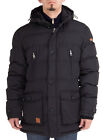 Luciano Natazzi Mens Down Jacket Thermal Padded Classic Oxford Parka
