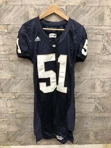 Notre Dame Fighting Irish Adidas #51 Game Worn Used 07-46 Navy Jersey Size 46
