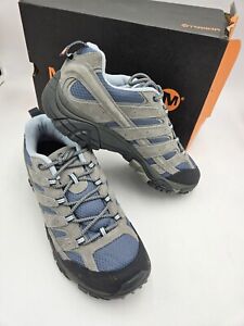 New Merrell Women's Moab 2 Vent Hiking shoes Smoke Gray & Blue Size 11W