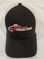 National Guard FLW College Fishing Black & White Mesh Cap Hat Stretchy M/L