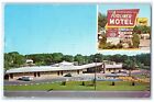1962 Airliner Motel Exterior Roadside Salinas Kansas KS Posted Signage Postcard