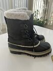 RAICHLE VINTAGE 90s  WOOL LINED Grey Black SNOW WINTER BOOTS MENS 12 MINT!!