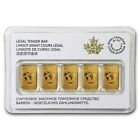 2016 Canada 5 $25 1/10 oz GOLD BARS QE II  1/2 Ounce Total Weight .9999