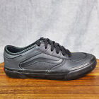Vans Rowley Pro Shoes Men's 7 Black Leather Classic Lace Up Skate Sneakers