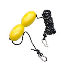 30ft Drift Anchor Tow Rope Throw Line EVA Buoy Steel Clips Kayak Accessories US