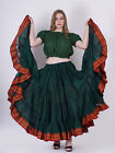 Women's Belly Dance Cotton, 4 Tiered, Gypsy  Padma long Jodha Maharani Skirt