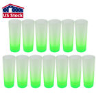 144Pcs 3oz Sublimation Tumbler Glass Mugs Frosted Shot Glass Gradient Green