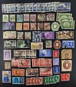 GREAT BRITAIN Collection LOT OF 50+ STAMPS MOSTLY OLD USED MINT 99c