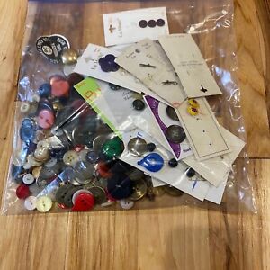 Vintage Button Lot Crafts Art Sewing Many Colors & Sizes