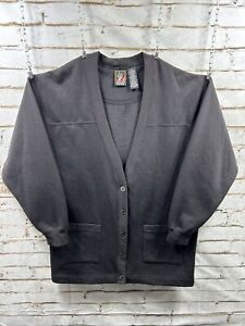 U.S.A. JC Penney Vintage Black Olympic Brand Apparel Cardigan Sweatshirt Size M