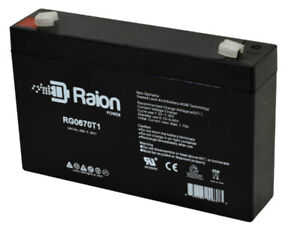 Raion Power 6V 7Ah Replacement SLA Battery For Embassy Crown 6CE7.5