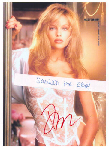 PAMELA PAM ANDERSON signed NO TOP YOUNG HOT color 8x10 w/ coa PLAYBOY PLAYMATE