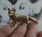 Vintage Style Solid Brass Pure Copper Cute Animal Fox Figurine Statue