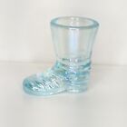 New ListingVintage Imperial Glass Boot Toothpick Match Holder Iridescent Blue 2 3/4