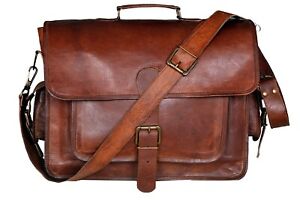 New Men's Crossbody Brown Messenger Genuine Shoulder Leather Bag