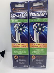 8 Count Oral-B Crossaction Toothbrush Replacement Heads Brush Head Refills