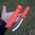 Condor Terrasaur Fixed Knife 4.25 1095HC Steel Blade Orange Polypropylene Handle