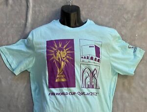 FIFA WORLD CUP 2022 Qatar Football Soccer T-Shirt Mens Sz Large