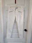 CAbi white Zipper Stretch Skinny Jeans Size 10 Womens  #5306