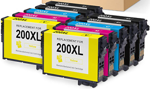 Ink Cartridge Replacement for Epson 200XL 200 XL for XP-410 XP400 XP200 10 PCS