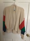 Cabi Womens Ribbed Cotton Open Front Long Sleeve Cardigan Sweater Top Size L