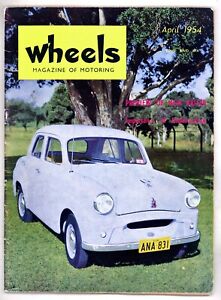 Wheels 1954 April Magazine: Standard 8, Morris Minor, Mercedes 190SL 300SL, Nash