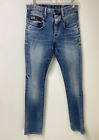 G-STAR Raw R 33/01 3301 blue denim button fly slim jeans pants sz 30