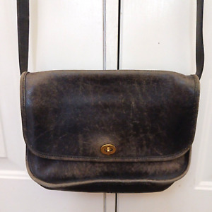 Coach Vintage City Bag 9790 Purse Crossbody Black Leather 11