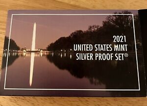 2021 S US Mint ANNUAL 7 COIN SILVER PROOF SET W/ Box & COA SILVER PROOF SET