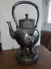Rare Antique Southington & Co. Tea Pot W/ Tilt Stand Warmer Quadruple Plate